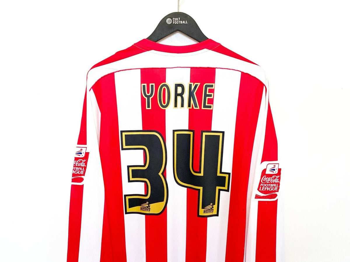 2006/07 YORKE #34 Sunderland Vintage Lonsdale Football Shirt (XL) Signed Issued