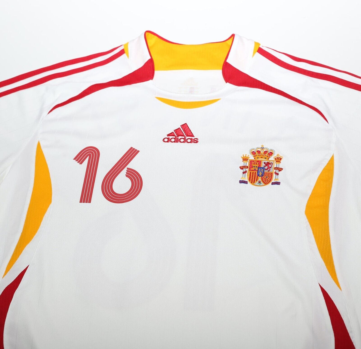 2006/08 A. INIESTA #16 Spain Vintage adidas Away Football Shirt (L)