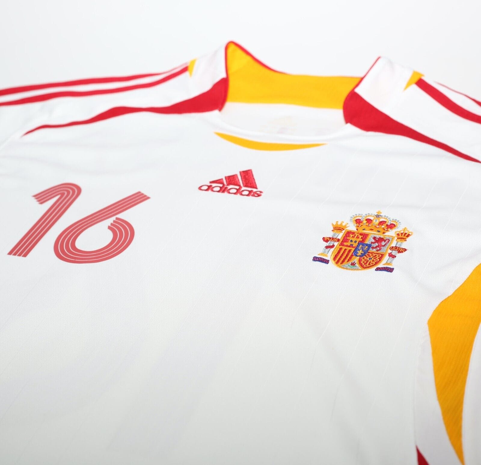 2006/08 A. INIESTA #16 Spain Vintage adidas Away Football Shirt (L)