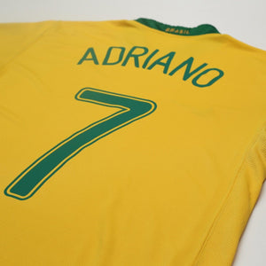 2006/08 Adriano #7 Brazil Vintage Nike Home Football Shirt (M) World Cup 06