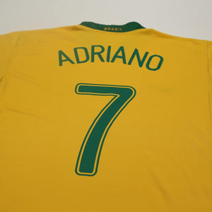 2006/08 Adriano #7 Brazil Vintage Nike Home Football Shirt (M) World Cup 06