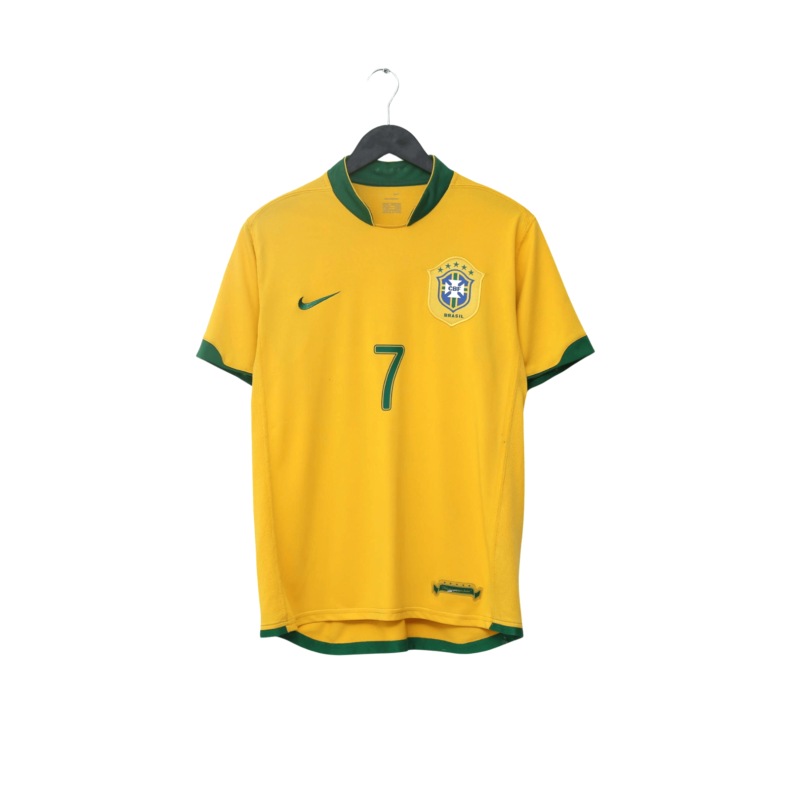 2006/08 Adriano #7 Brazil Vintage Nike Home Football Shirt (M) World Cup 06