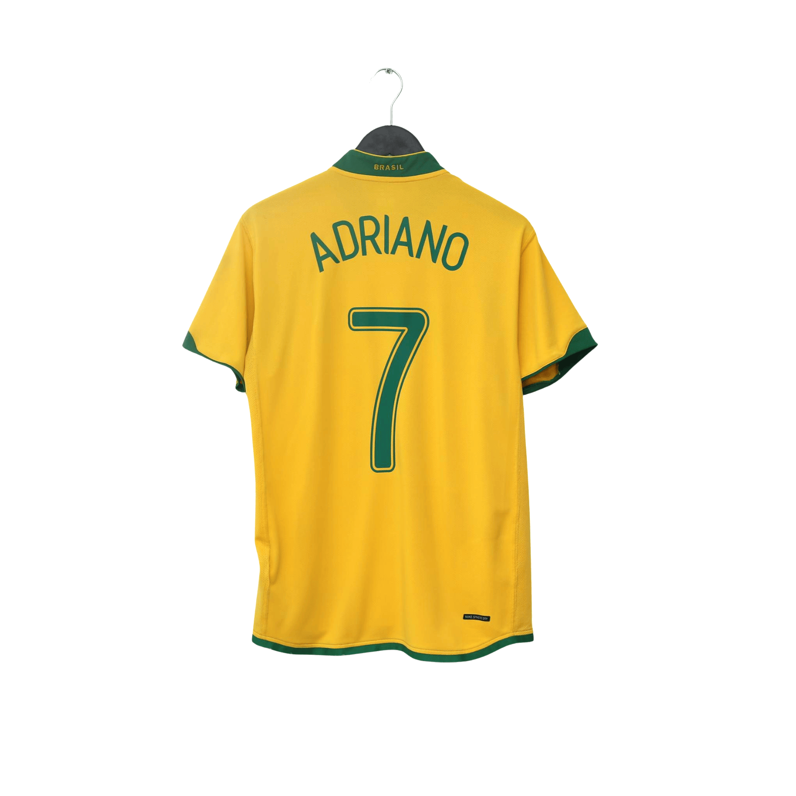 2006/08 Adriano #7 Brazil Vintage Nike Home Football Shirt (M) World Cup 06