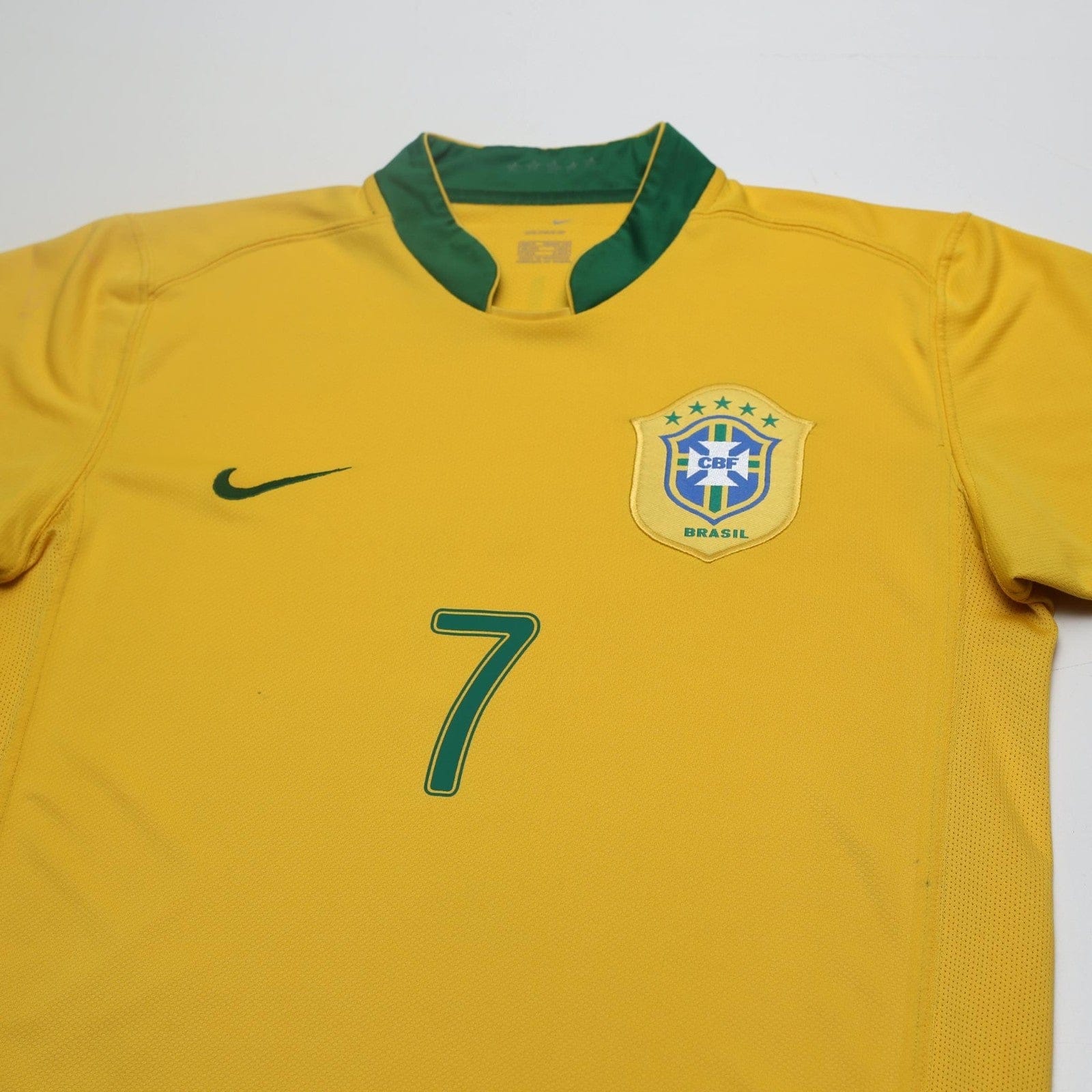2006/08 Adriano #7 Brazil Vintage Nike Home Football Shirt (M) World Cup 06