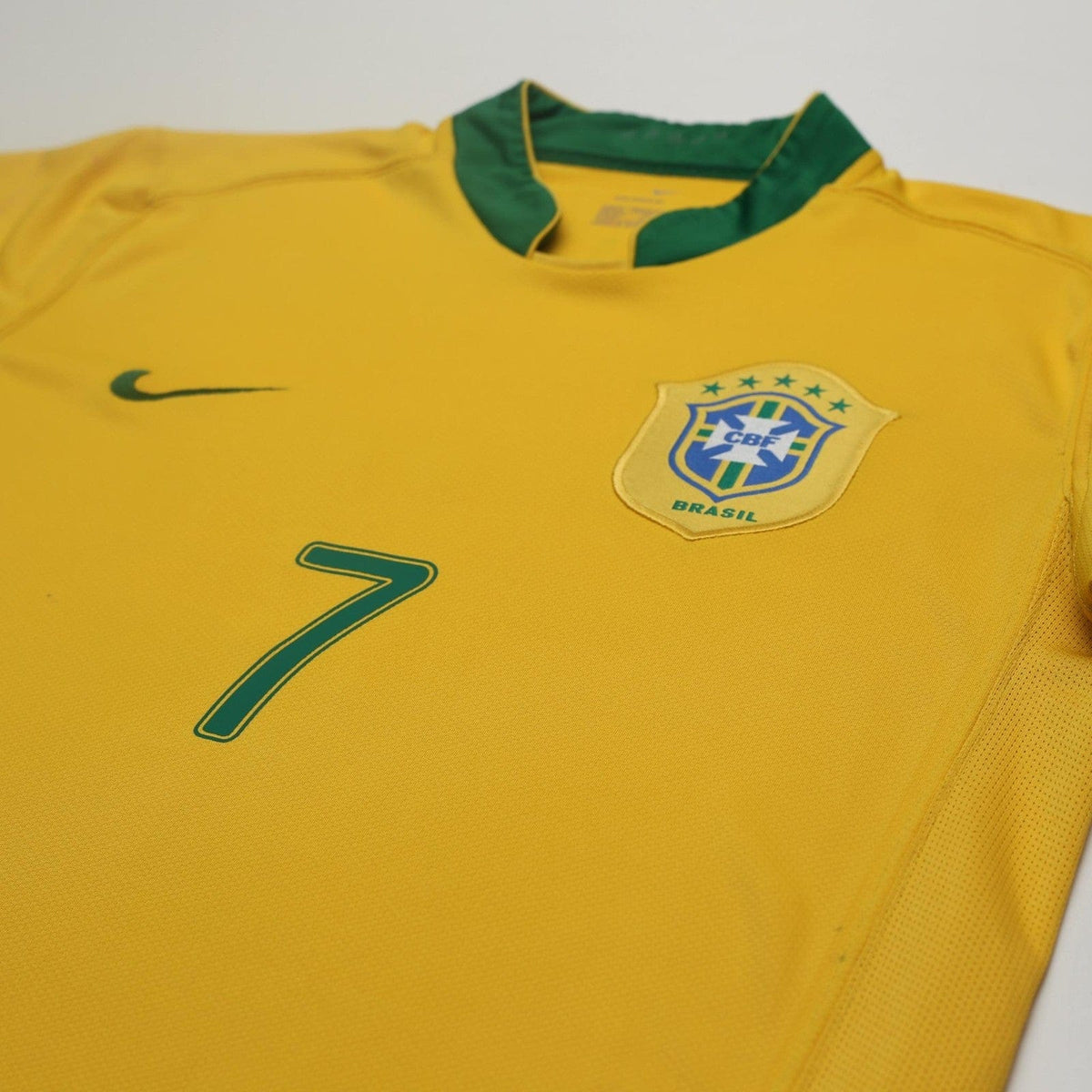2006/08 Adriano #7 Brazil Vintage Nike Home Football Shirt (M) World Cup 06