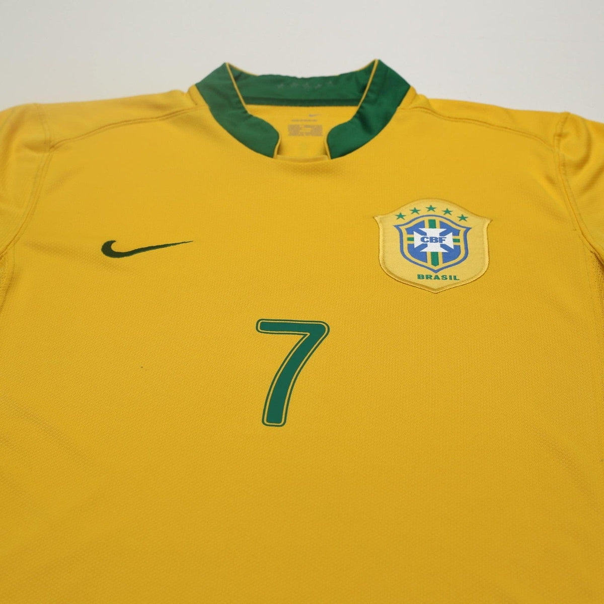 2006/08 Adriano #7 Brazil Vintage Nike Home Football Shirt (M) World Cup 06