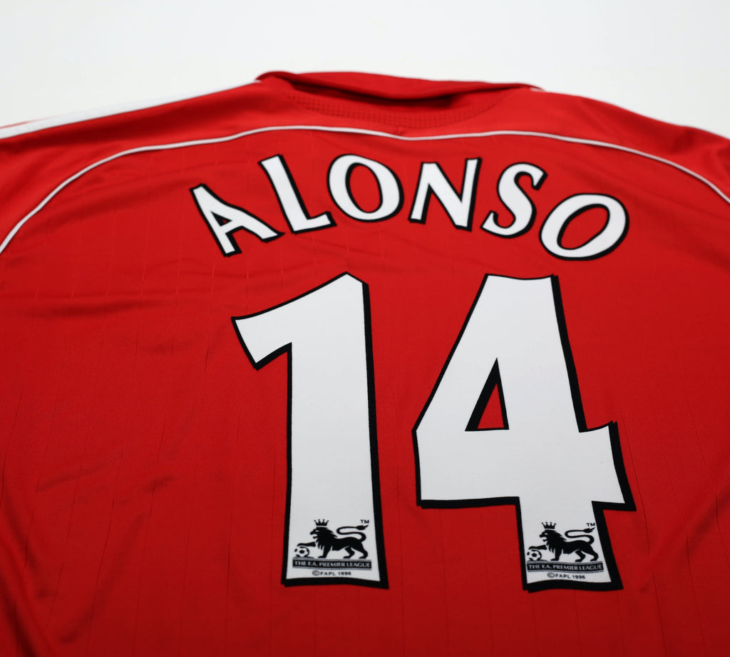 2006/08 ALONSO #14 Liverpool Vintage adidas Home Football Shirt (XXL)
