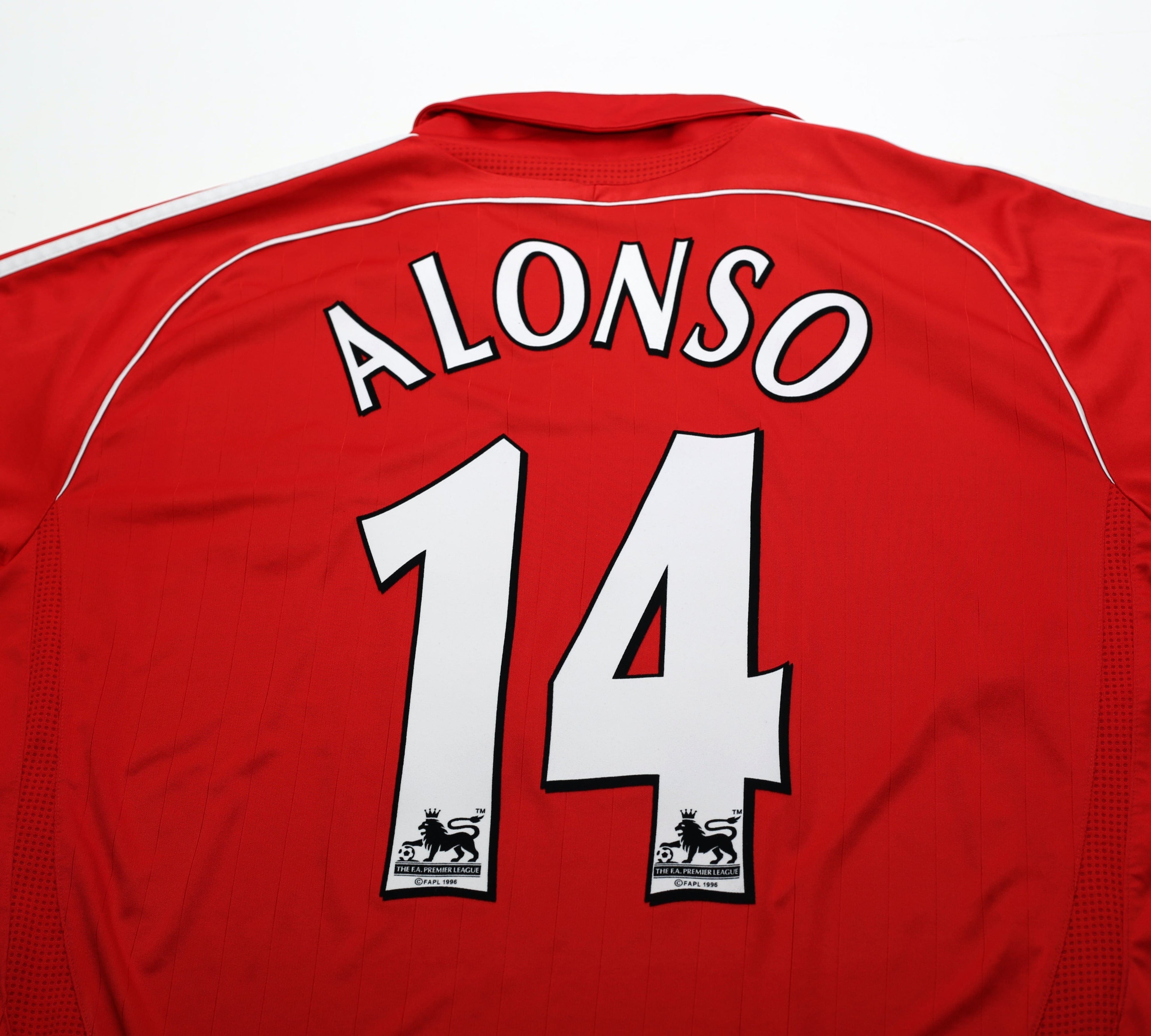 2006/08 ALONSO #14 Liverpool Vintage adidas Home Football Shirt (XXL)