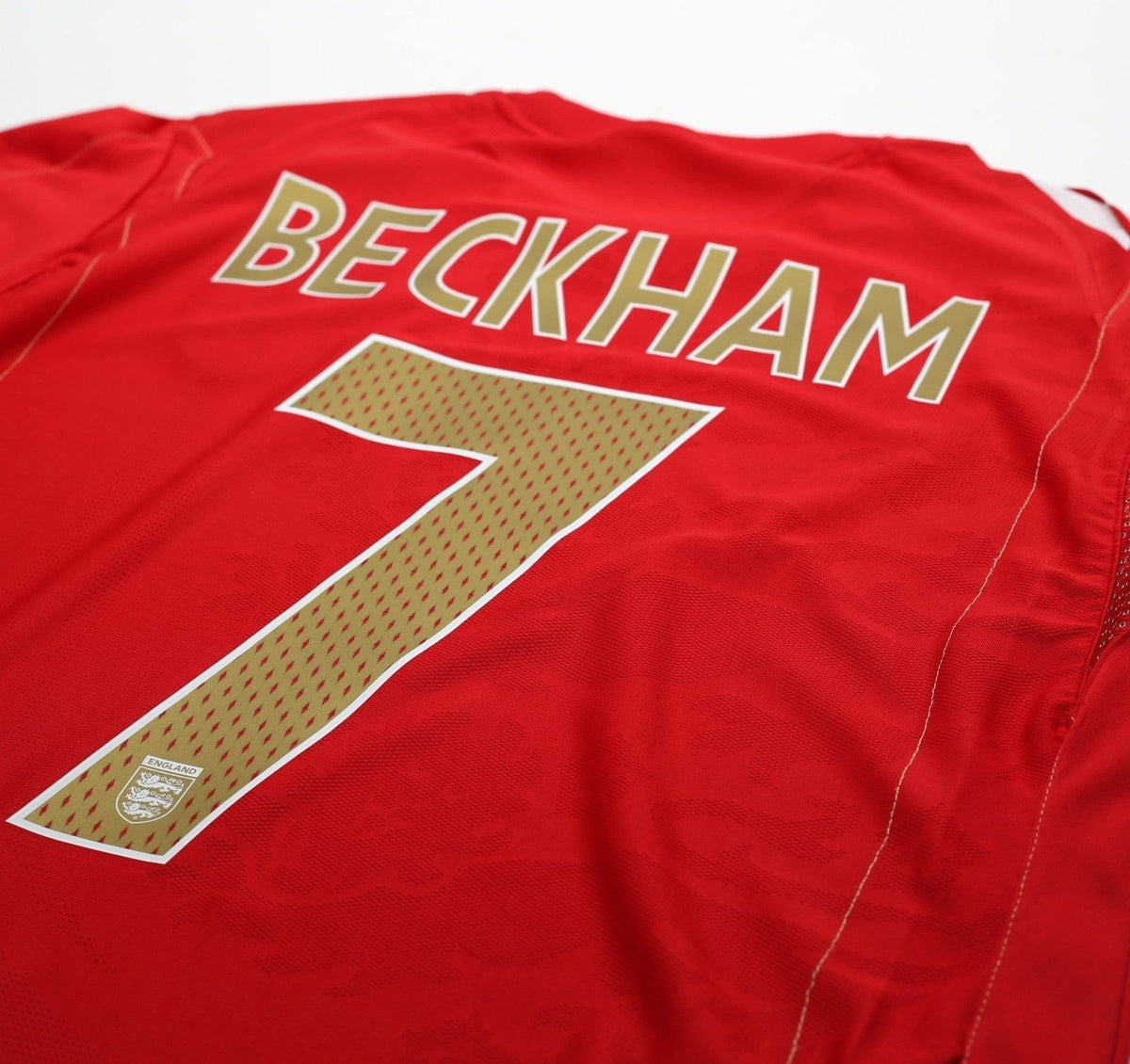 2006/08 BECKHAM #7 England Vintage Umbro Away Football Shirt (L)