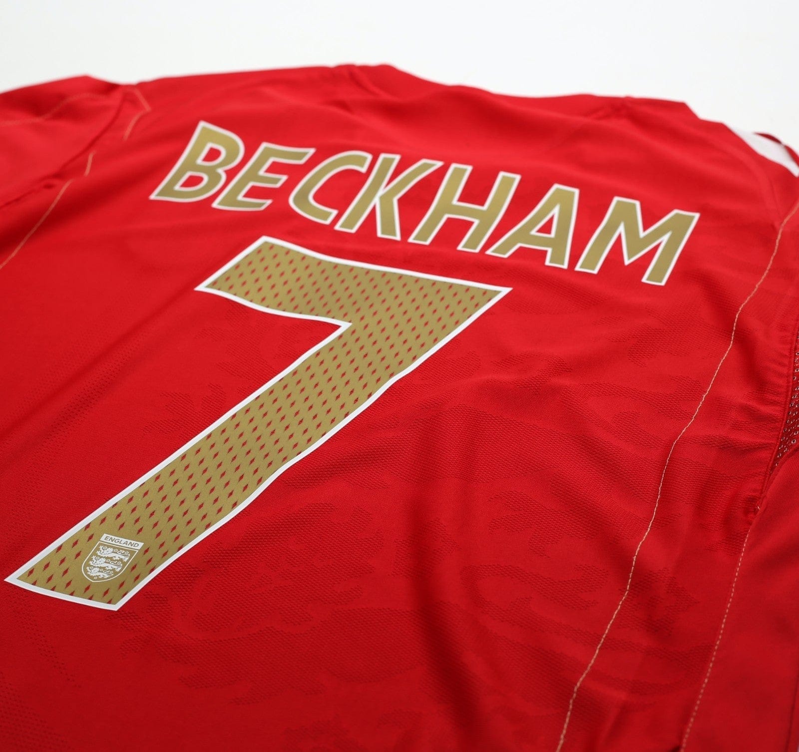 2006/08 BECKHAM #7 England Vintage Umbro Away Football Shirt (L)