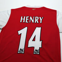 2006/08 Henry #14 Arsenal Vintage Nike Home Football Shirt (S)