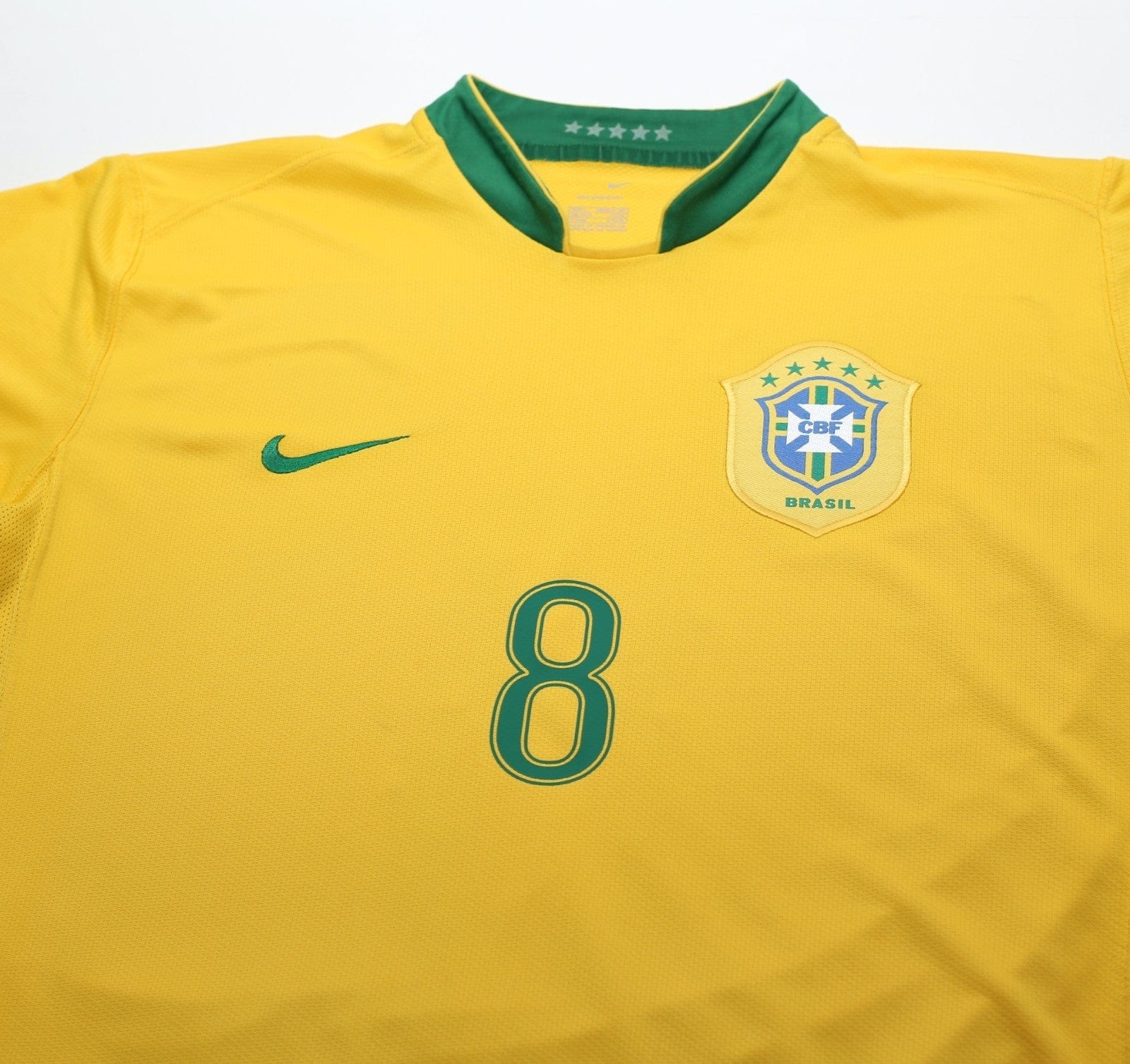 2006/08 KAKA #8 Brazil Vintage Nike World Cup 06 Home Football Shirt (L)