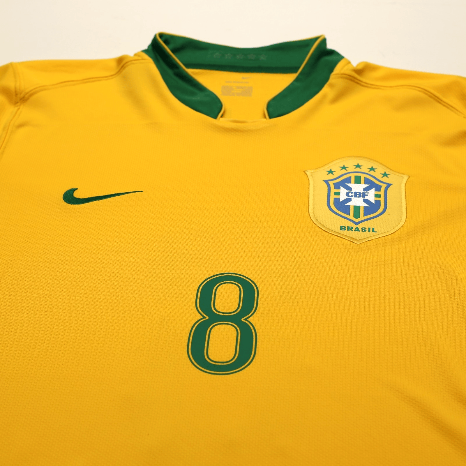 2006/08 Kaka #8 Brazil Vintage Nike World Cup 06 Home Football Shirt (M)