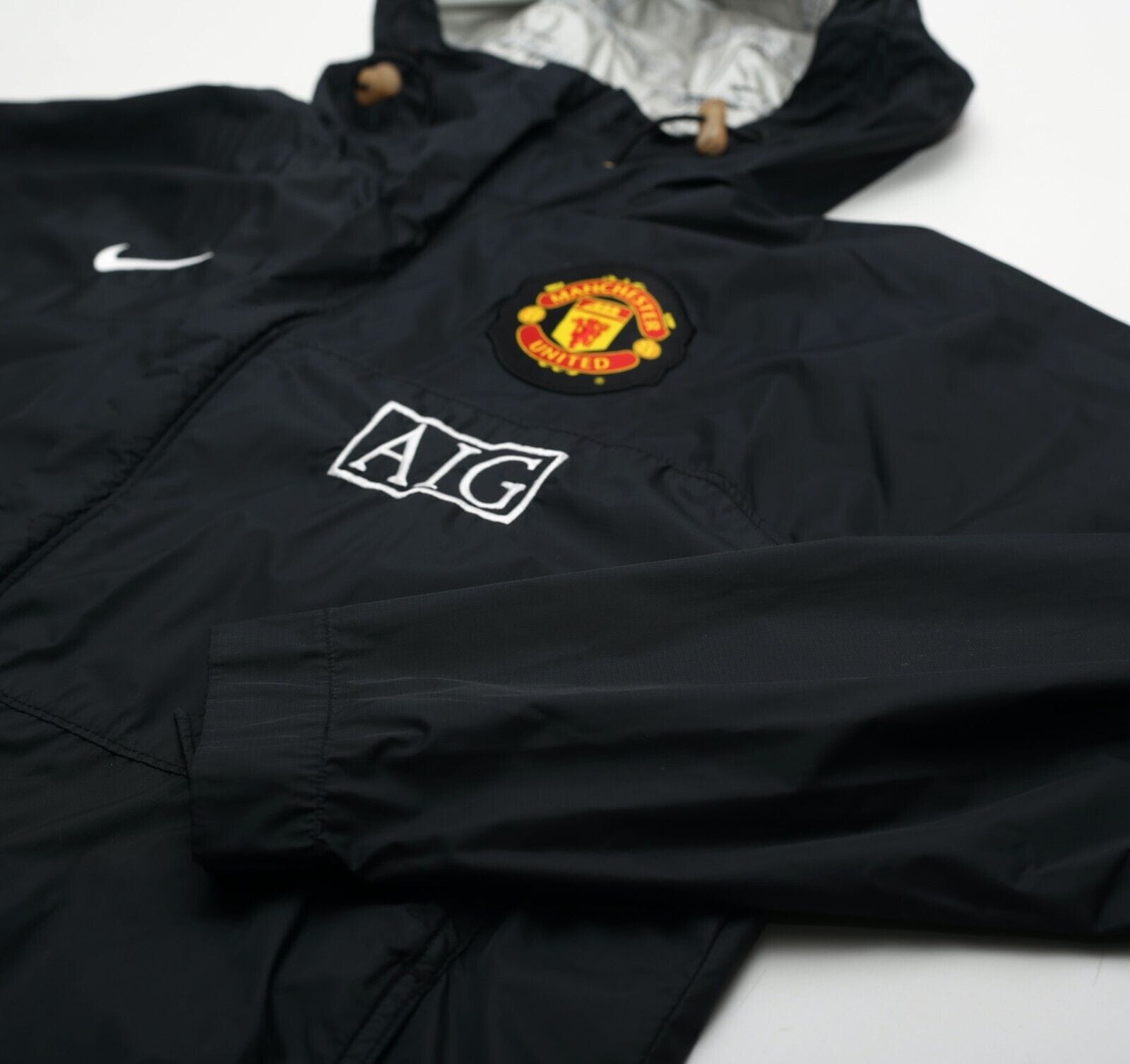 2006/08 MANCHESTER UNITED Vintage Nike Football Hooded Rain Jacket (L)