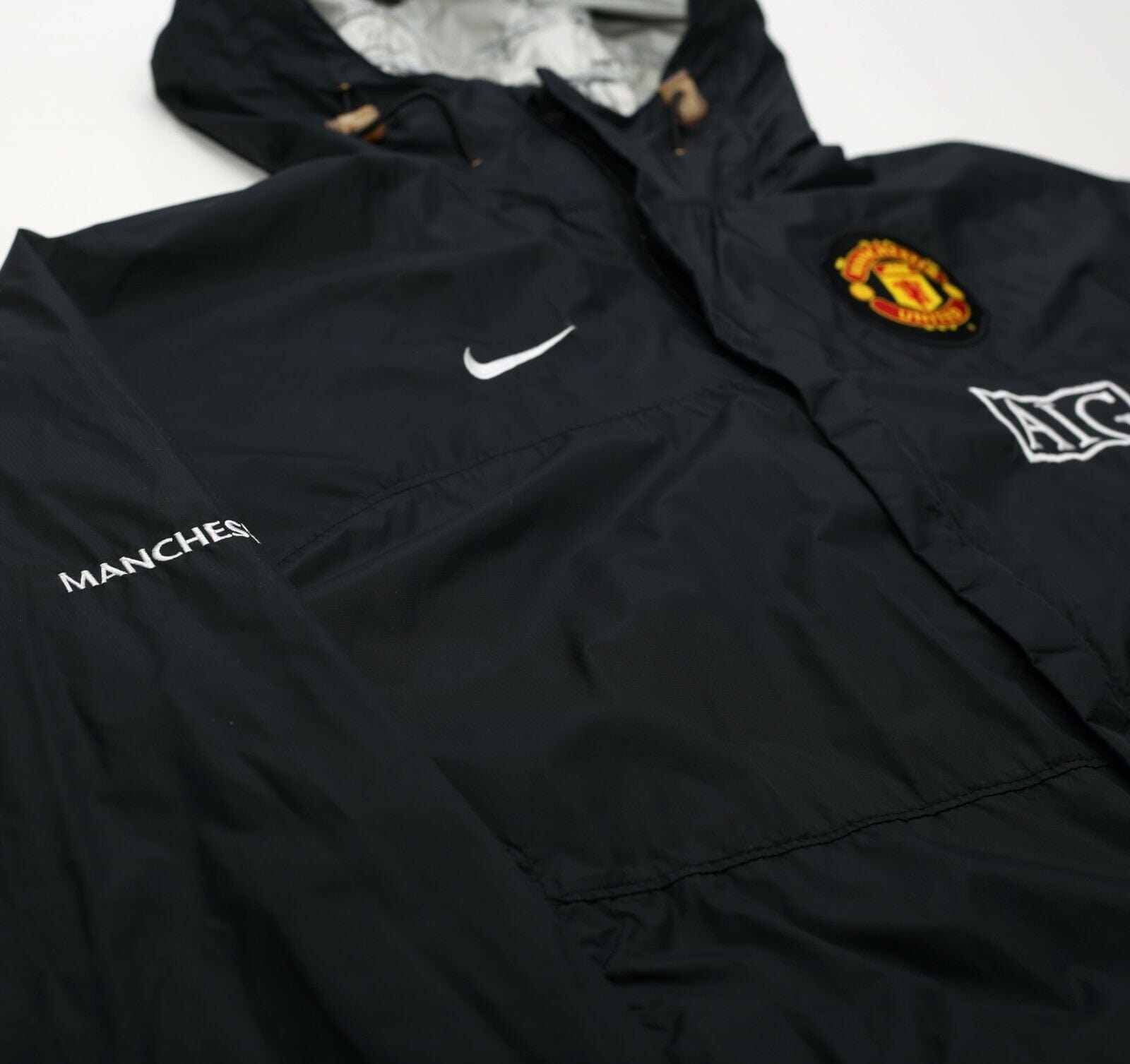 2006/08 MANCHESTER UNITED Vintage Nike Football Hooded Rain Jacket (L)