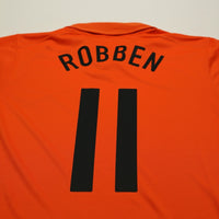 2006/08 Robben #11 Holland Vintage Nike Home Football Shirt (M) Netherlands