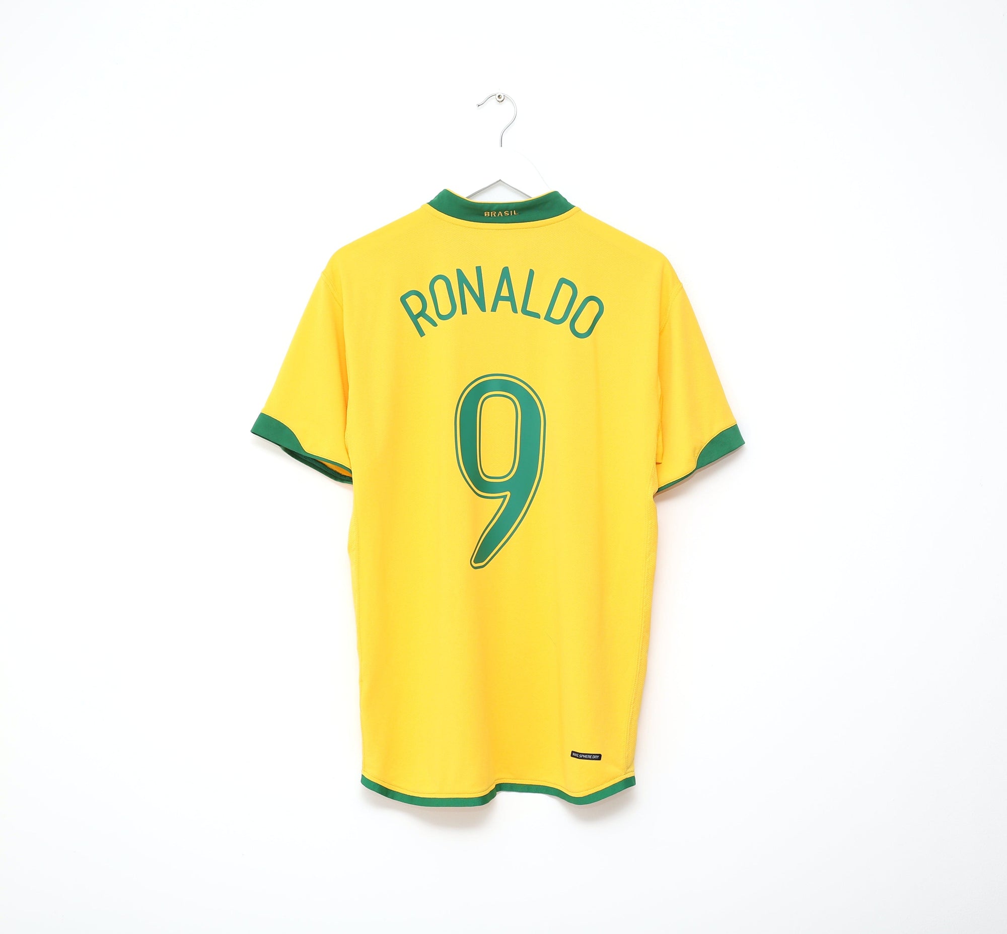 2006/08 RONALDO #9 Brazil Vintage Nike Home Football Shirt Jersey (L)