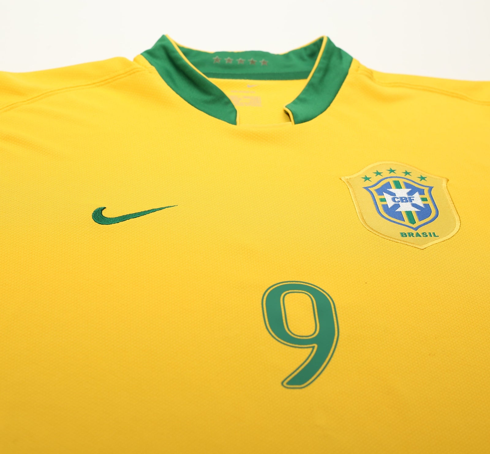 2006/08 RONALDO #9 Brazil Vintage Nike Home Football Shirt Jersey (L)