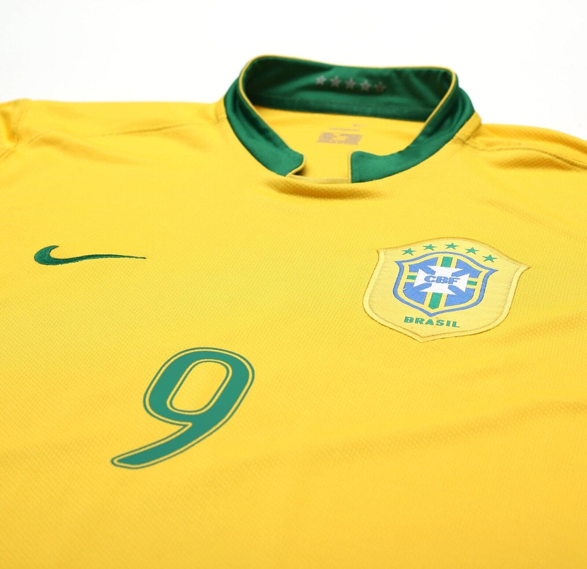 2006/08 RONALDO #9 Brazil Vintage Nike Home Football Shirt Jersey (L)