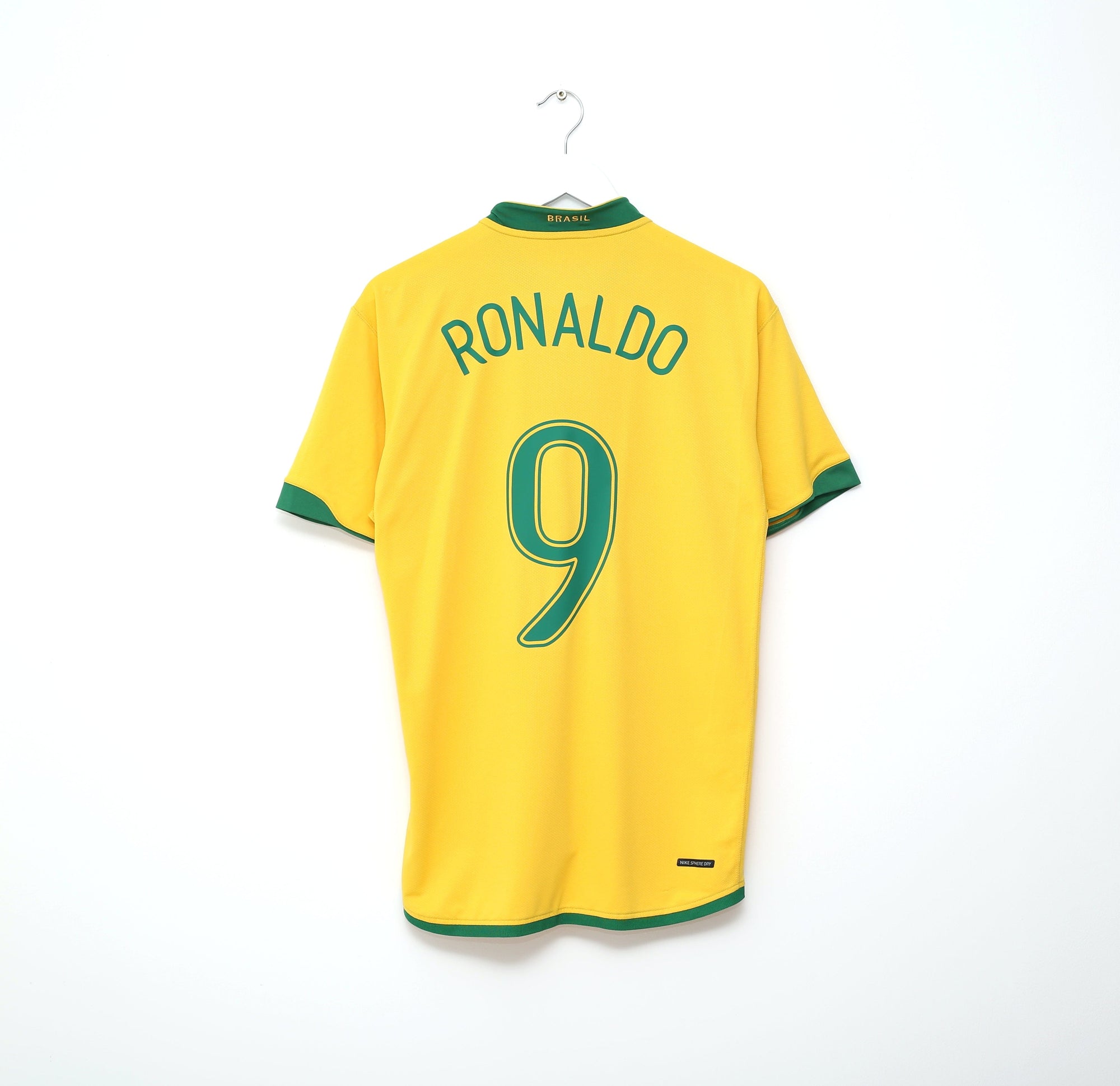 2006/08 RONALDO #9 Brazil Vintage Nike Home Football Shirt Jersey (L)