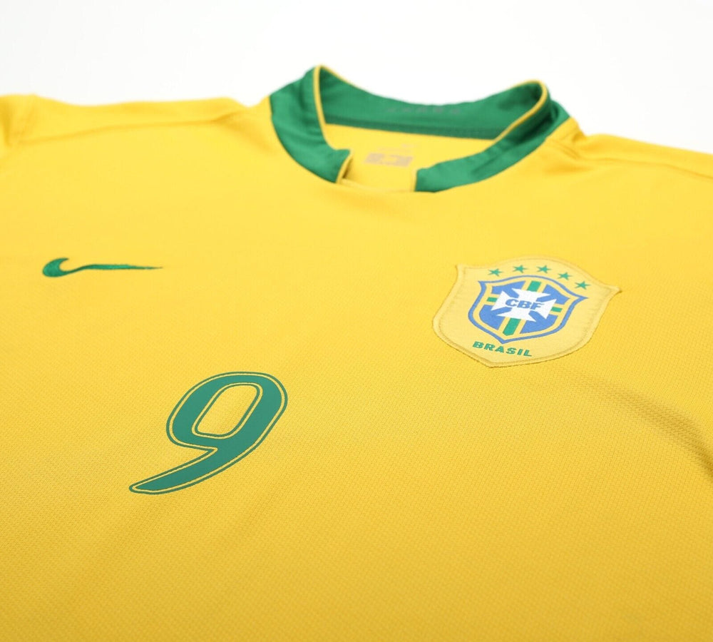 2006/08 RONALDO #9 Brazil Vintage Nike Home Football Shirt Jersey (XL