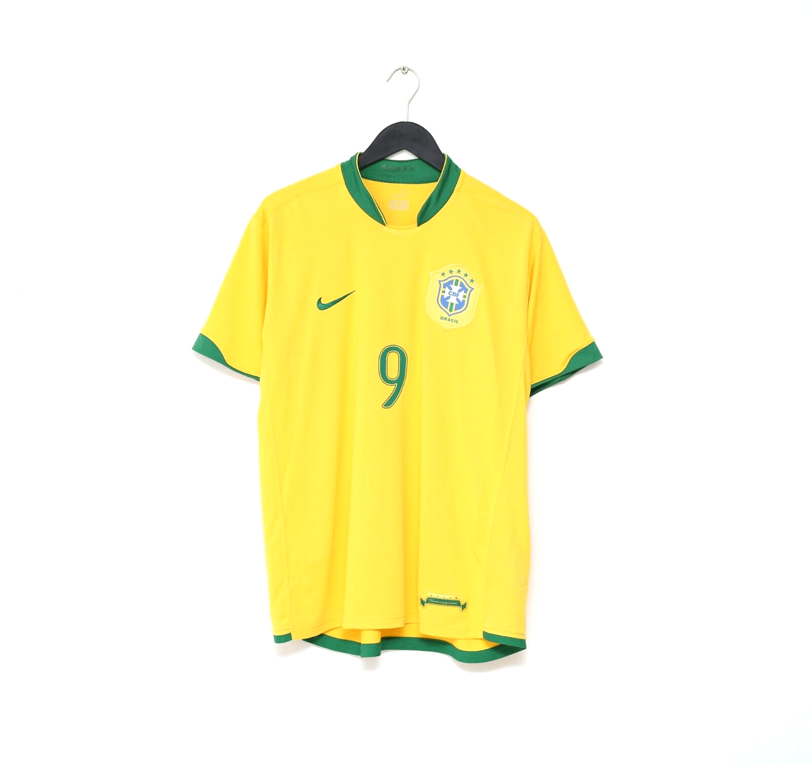 2006/08 RONALDO #9 Brazil Vintage Nike WC 2006 Home Football Shirt (L)