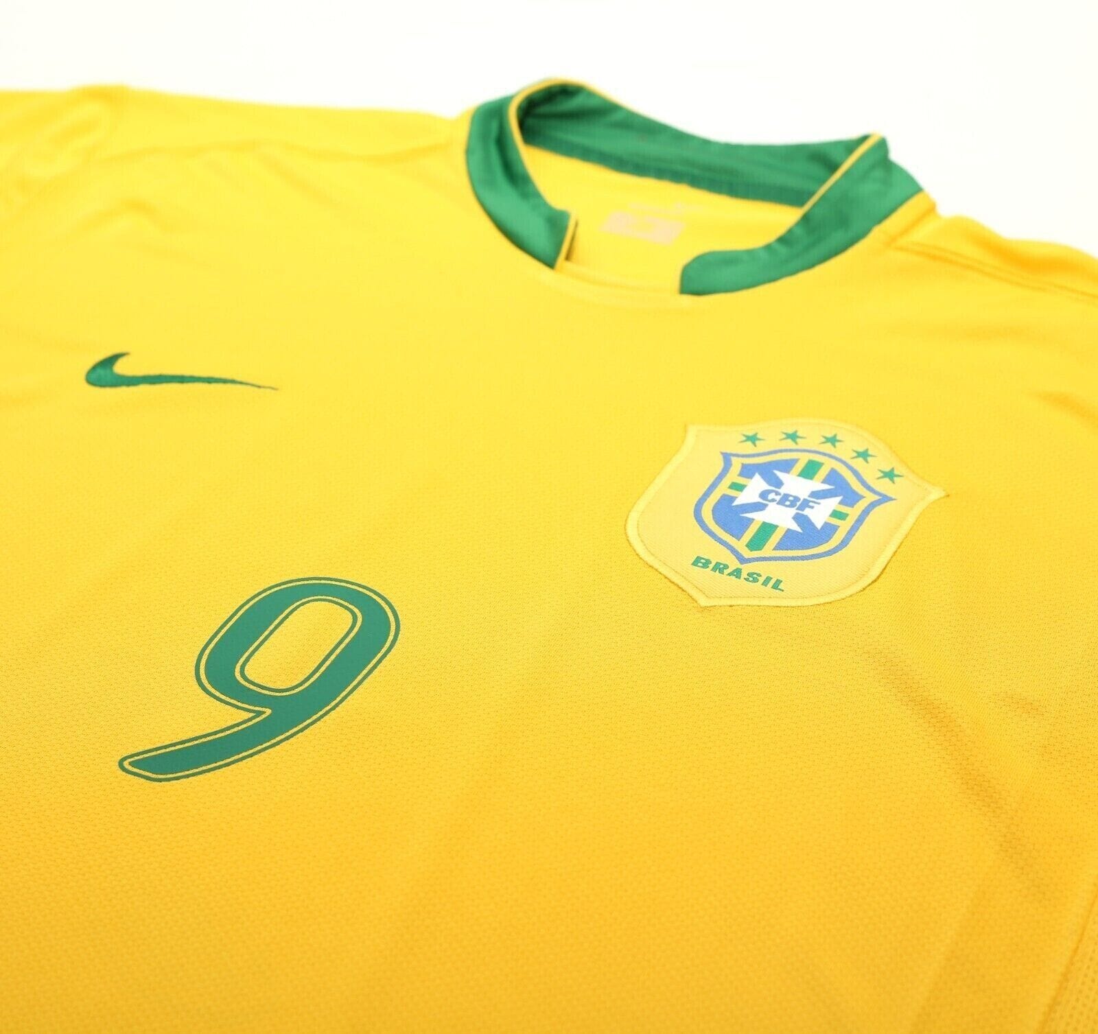 2006/08 RONALDO #9 Brazil Vintage Nike WC 2006 Home Football Shirt (L)