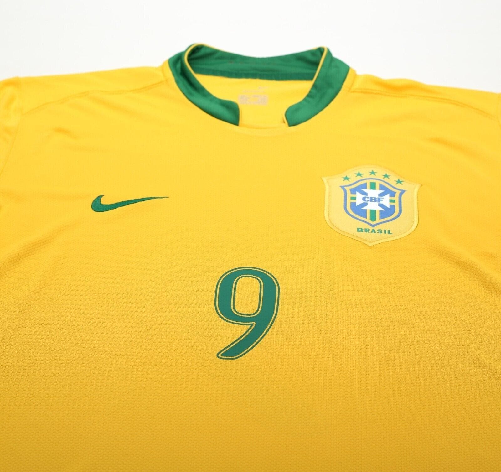 2006/08 RONALDO #9 Brazil Vintage Nike WC 2006 Home Football Shirt (L)