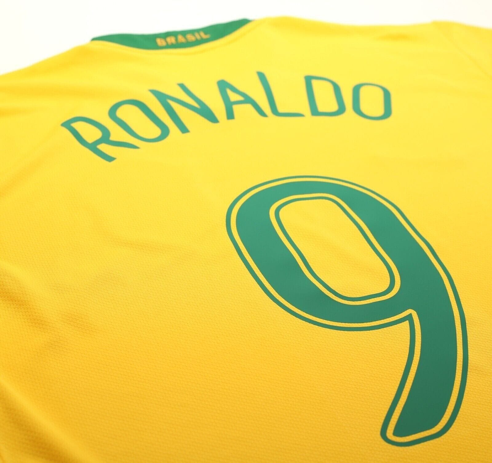 2006/08 RONALDO #9 Brazil Vintage Nike WC 2006 Home Football Shirt (L)