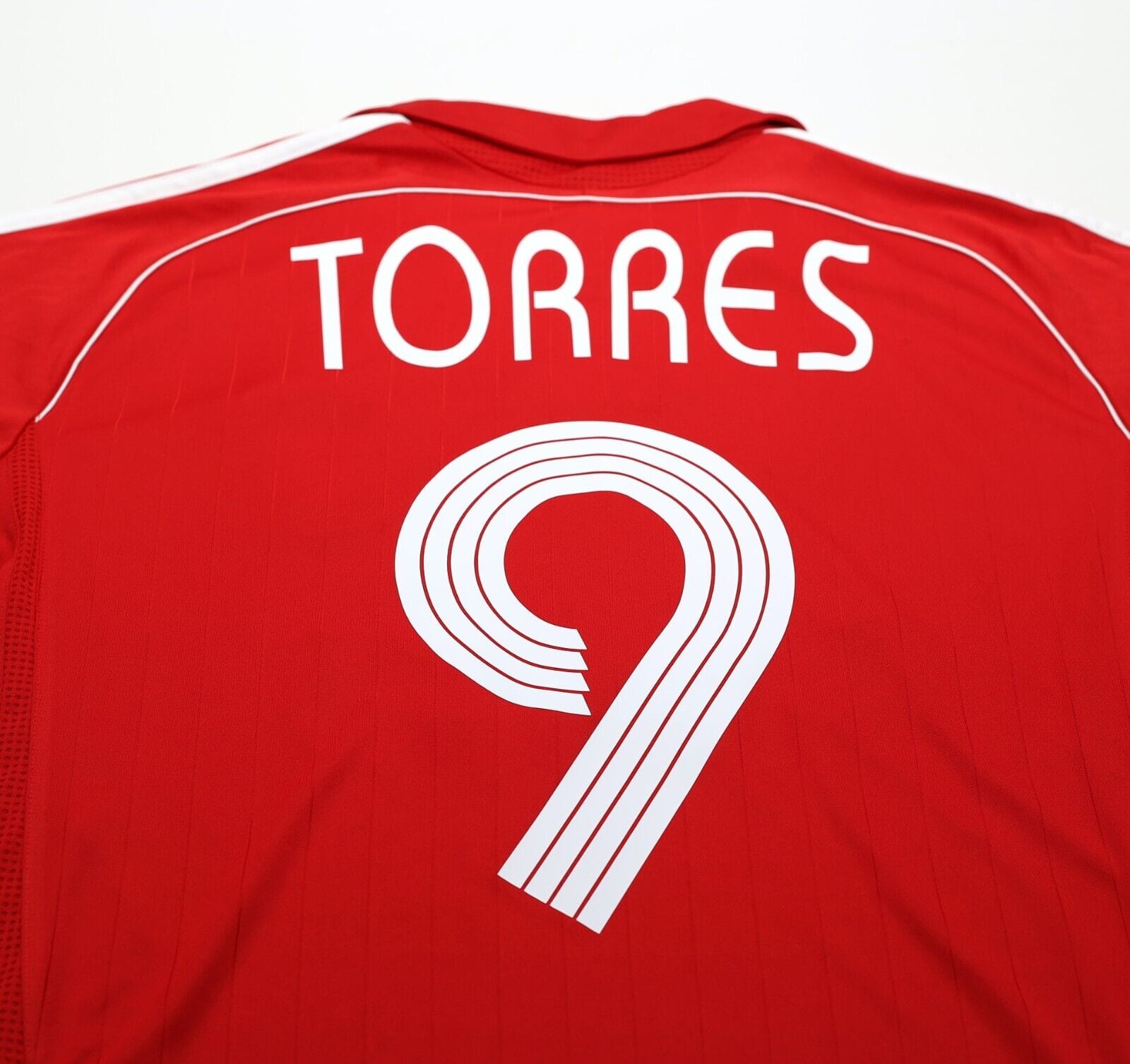 2006/08 TORRES #9 Liverpool Vintage adidas Home Football Shirt Jersey (M)