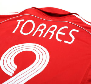 2006/08 TORRES #9 Liverpool Vintage adidas Home Football Shirt Jersey (S)
