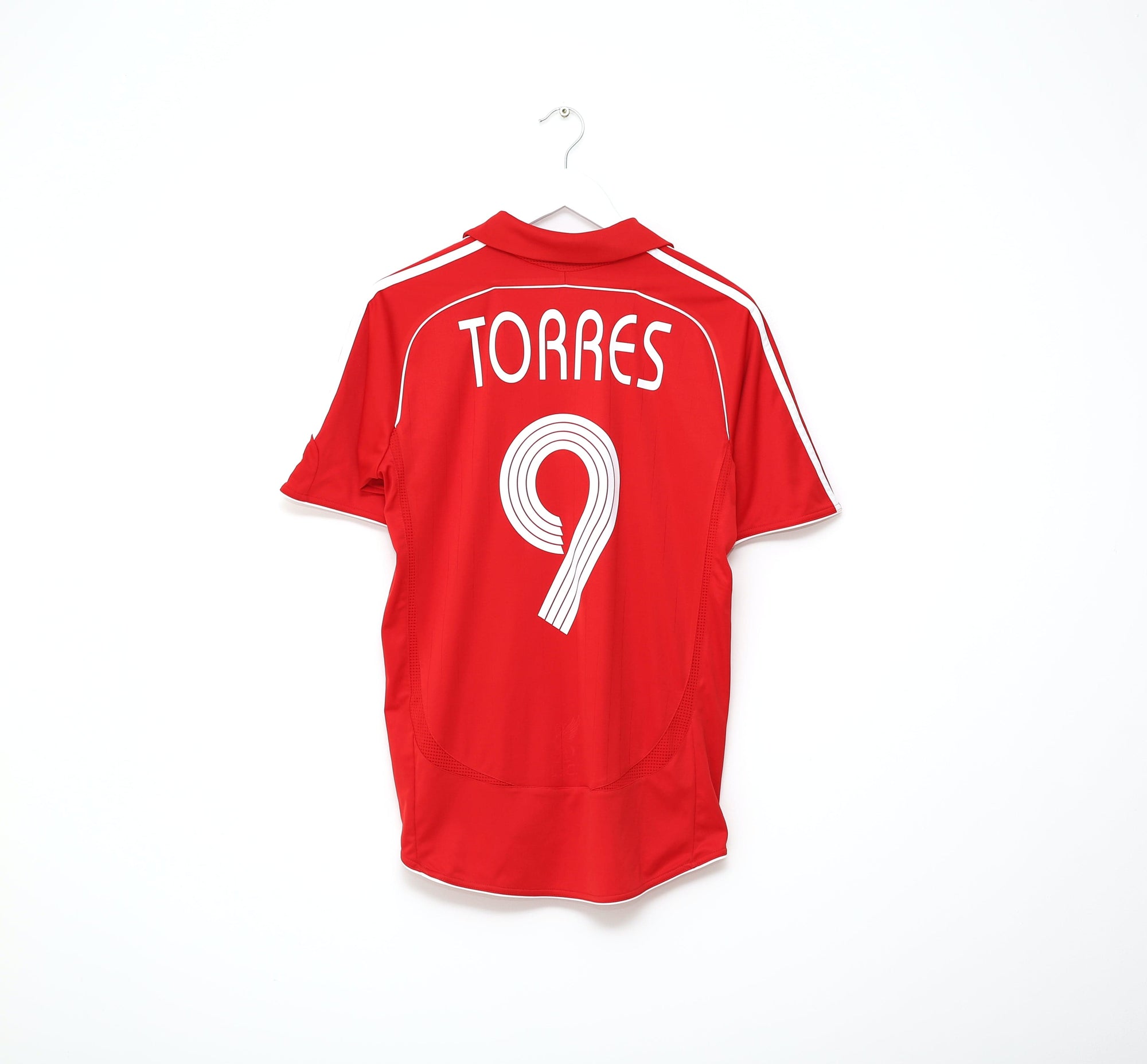 2006/08 TORRES #9 Liverpool Vintage adidas Home Football Shirt Jersey (S)