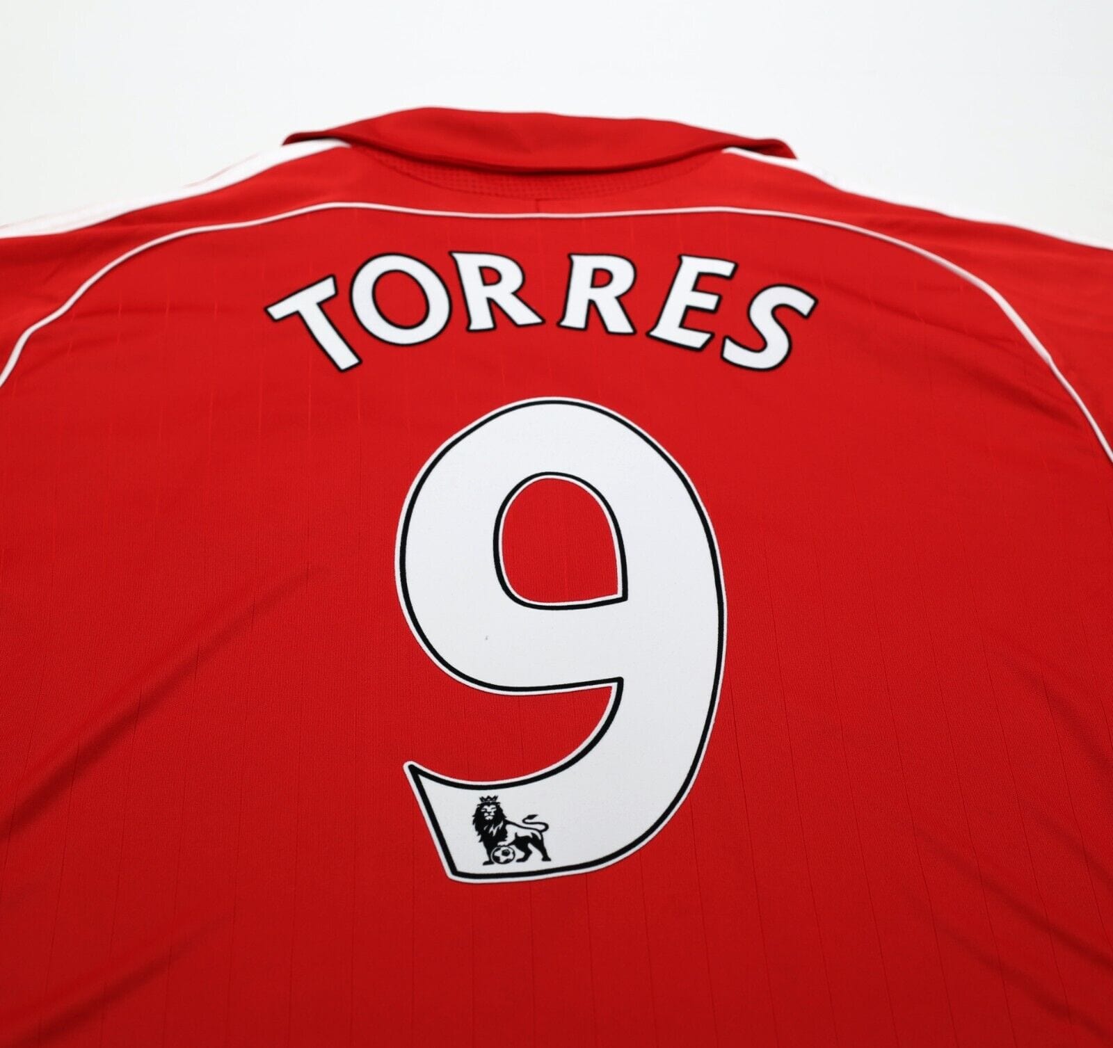 2006/08 TORRES #9 Liverpool Vintage adidas Home Football Shirt Jersey (XL)