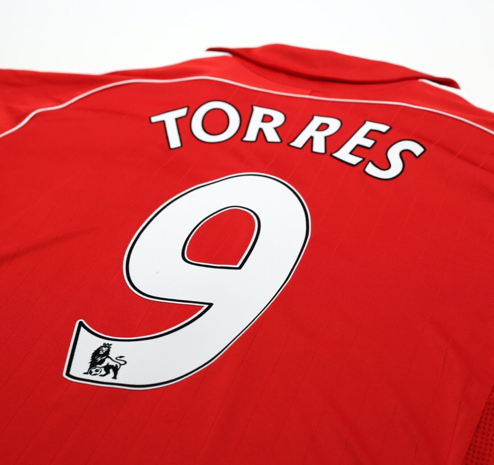 2006/08 TORRES #9 Liverpool Vintage adidas Home Football Shirt Jersey (XL)