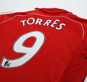 2006/08 TORRES #9 Liverpool Vintage adidas Home Football Shirt (L)