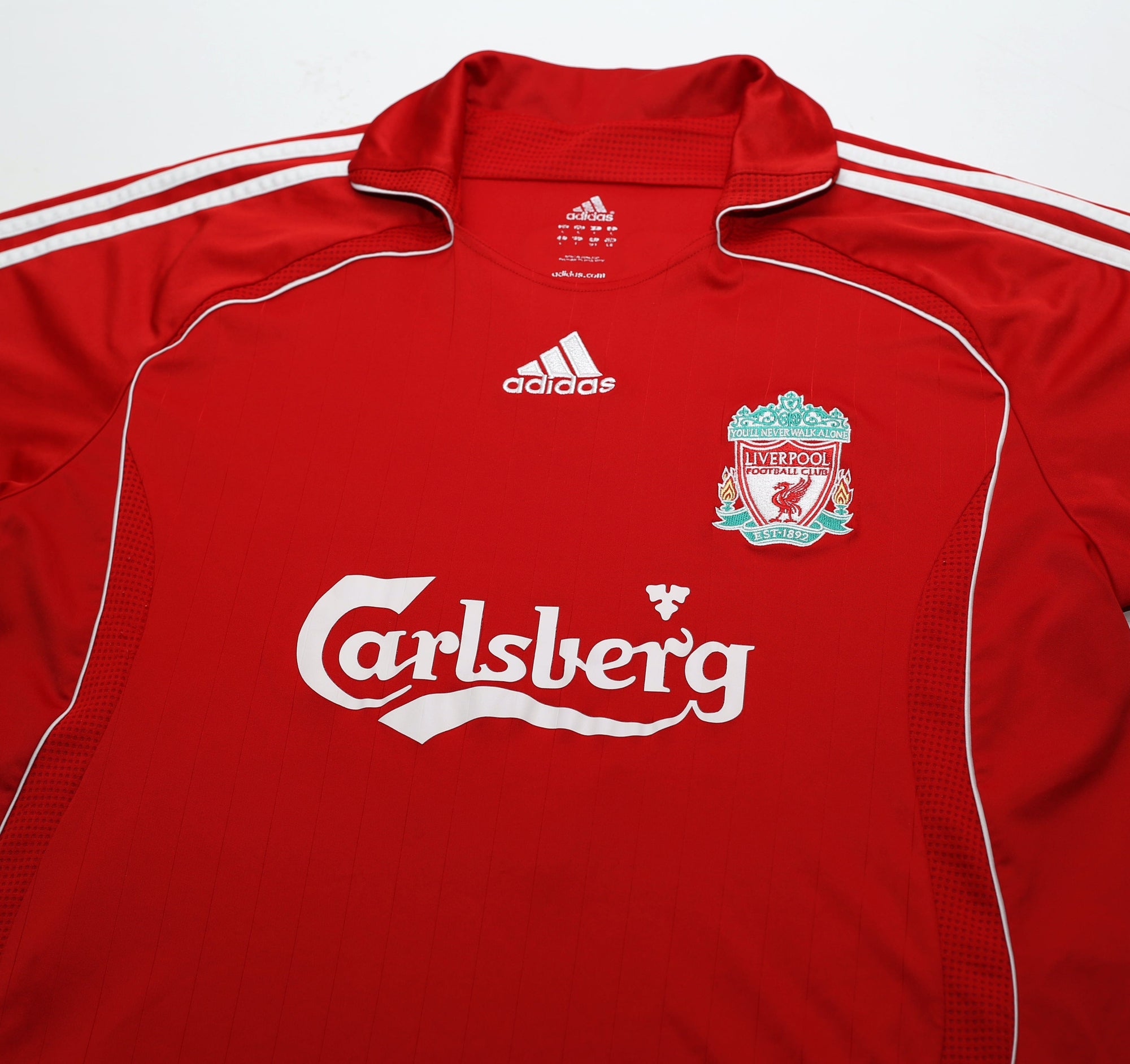 2006/08 TORRES #9 Liverpool Vintage adidas Home Football Shirt (L)