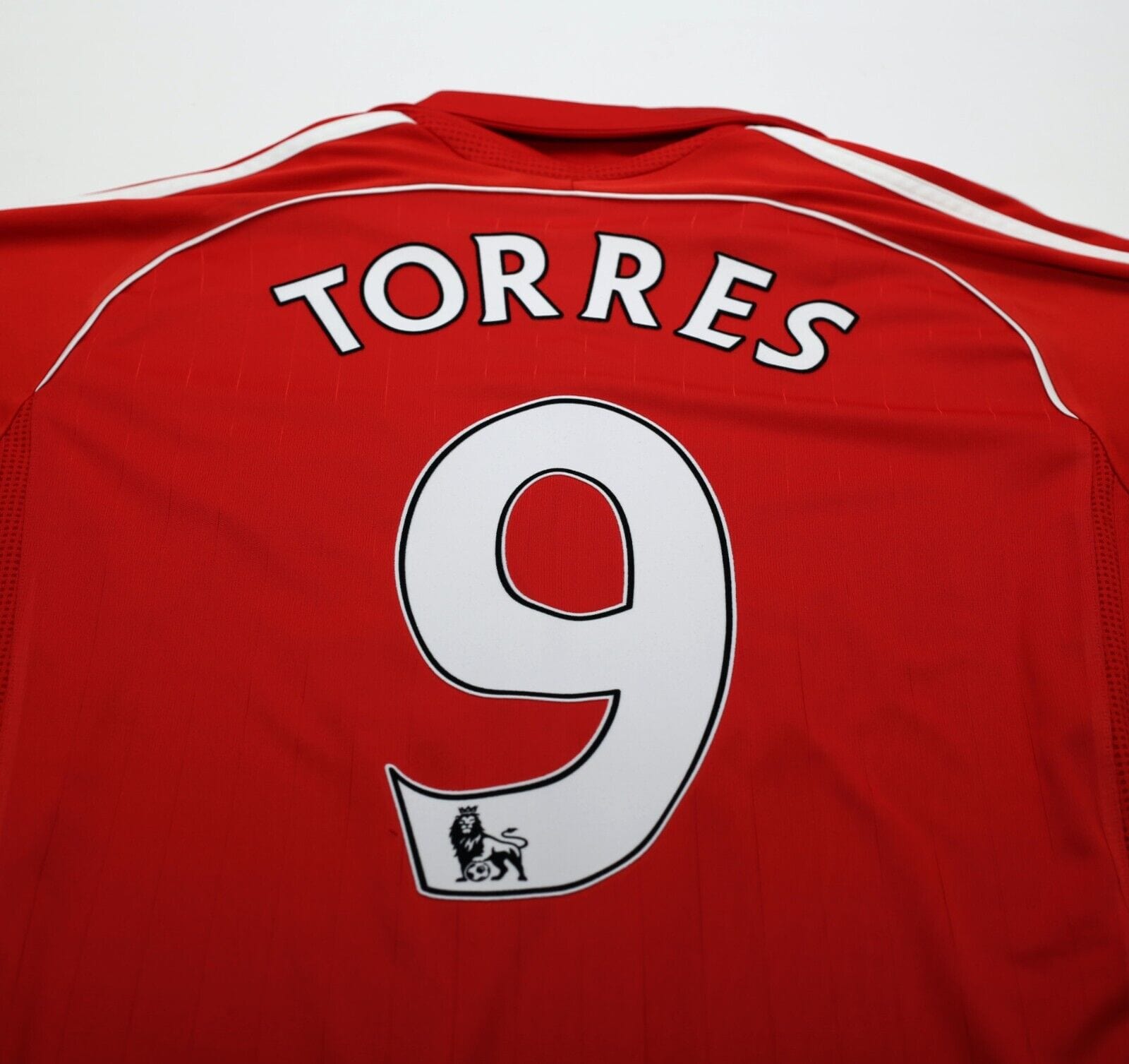 2006/08 TORRES #9 Liverpool Vintage adidas Home Football Shirt (M)