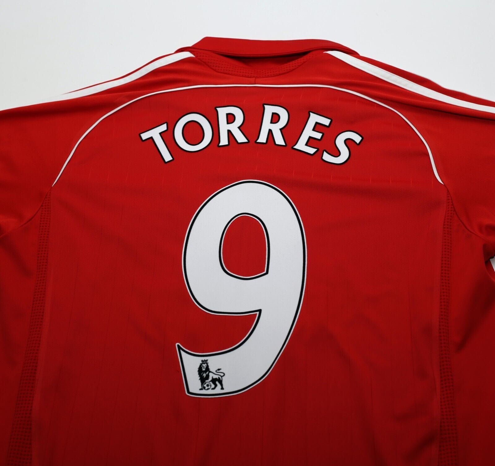 2006/08 TORRES #9 Liverpool Vintage adidas Home Football Shirt (M)