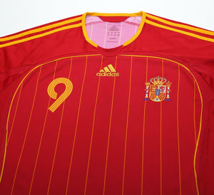 2006/08 TORRES #9 Spain Vintage adidas Home Football Shirt (L) World Cup 2006