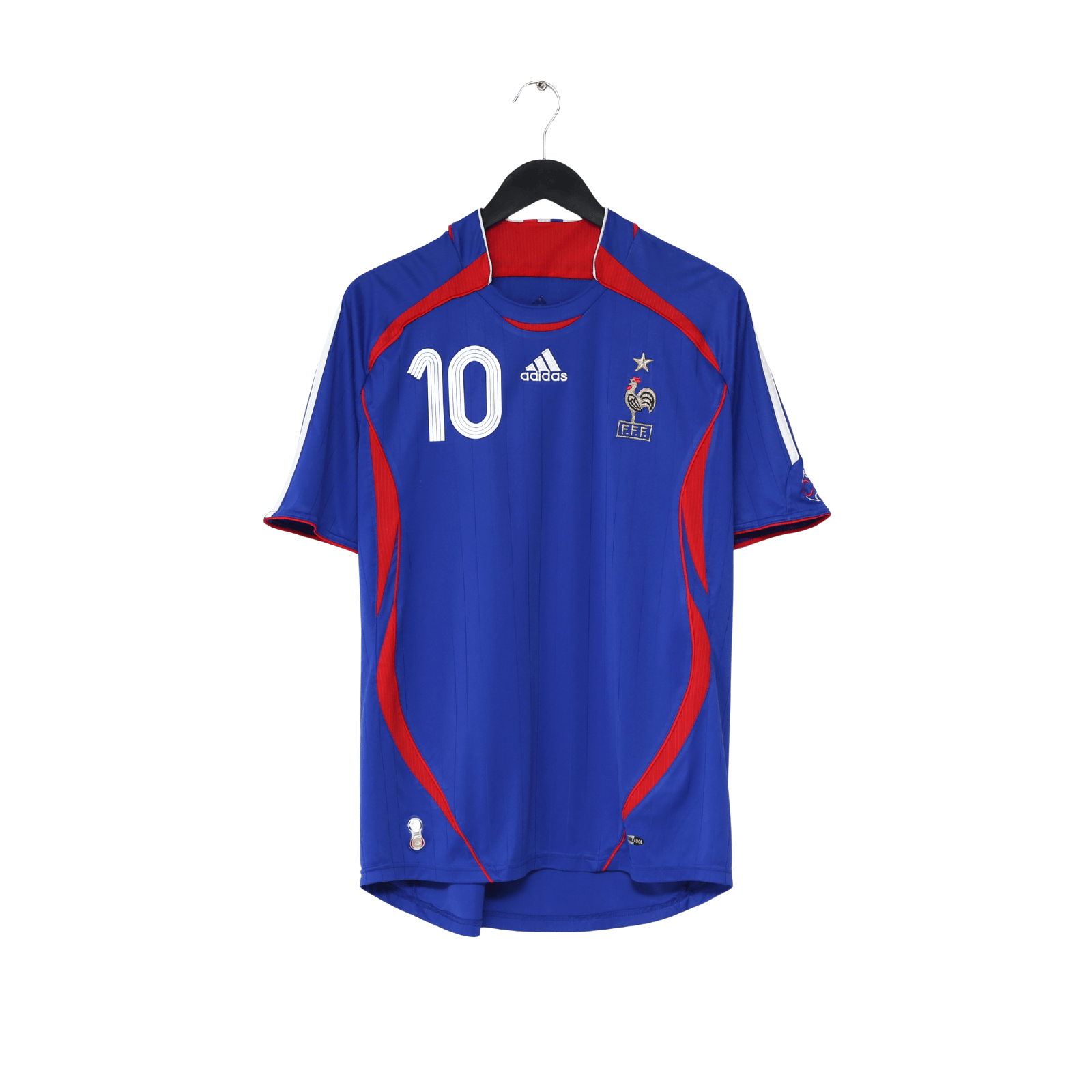 2006/08 ZIDANE #10 France Vintage adidas Home Football Shirt (L) World Cup 2006