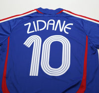 2006/08 ZIDANE #10 France Vintage adidas Home Football Shirt (L) World Cup 2006