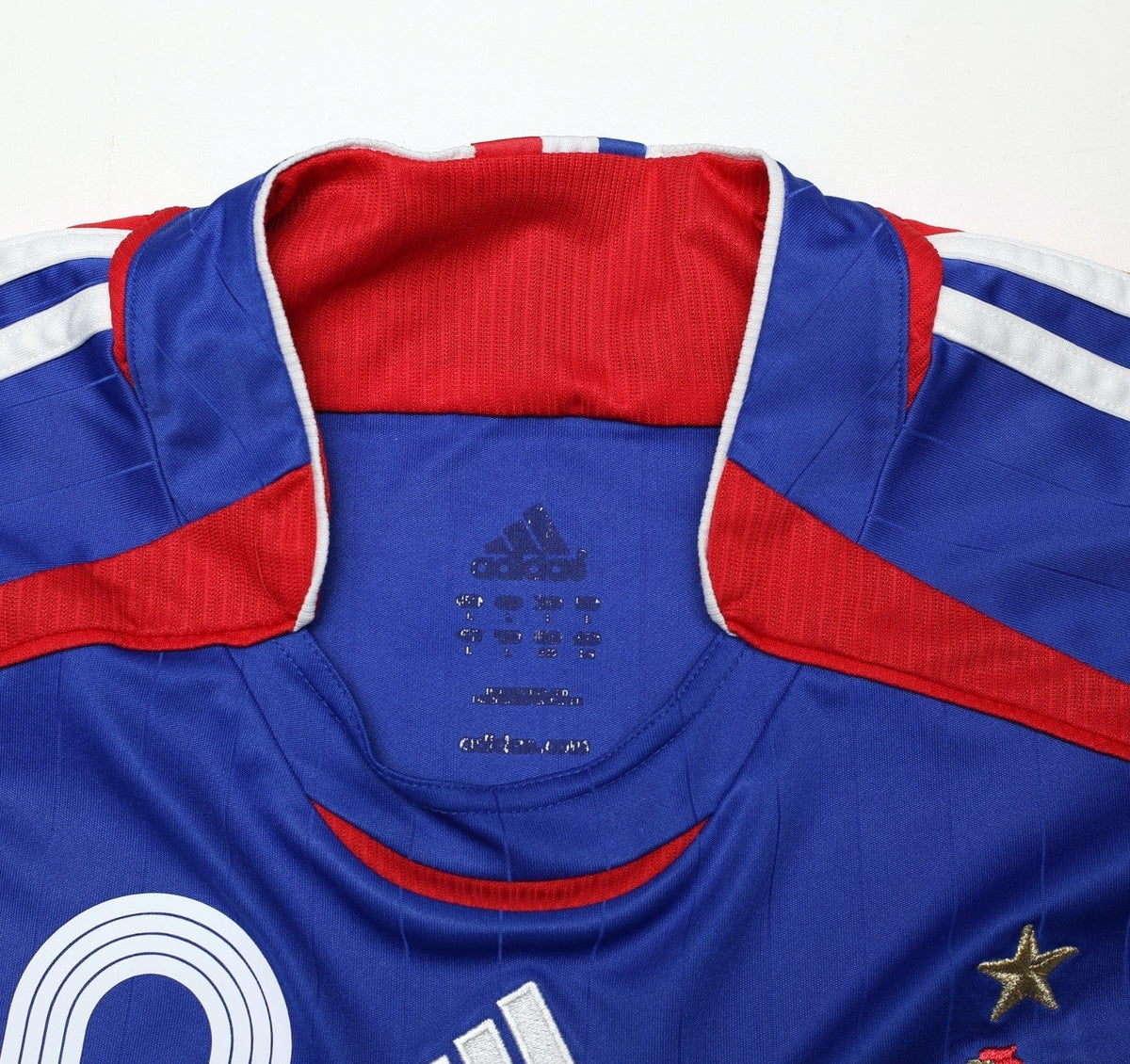 2006/08 ZIDANE #10 France Vintage adidas Home Football Shirt (L) World Cup 2006