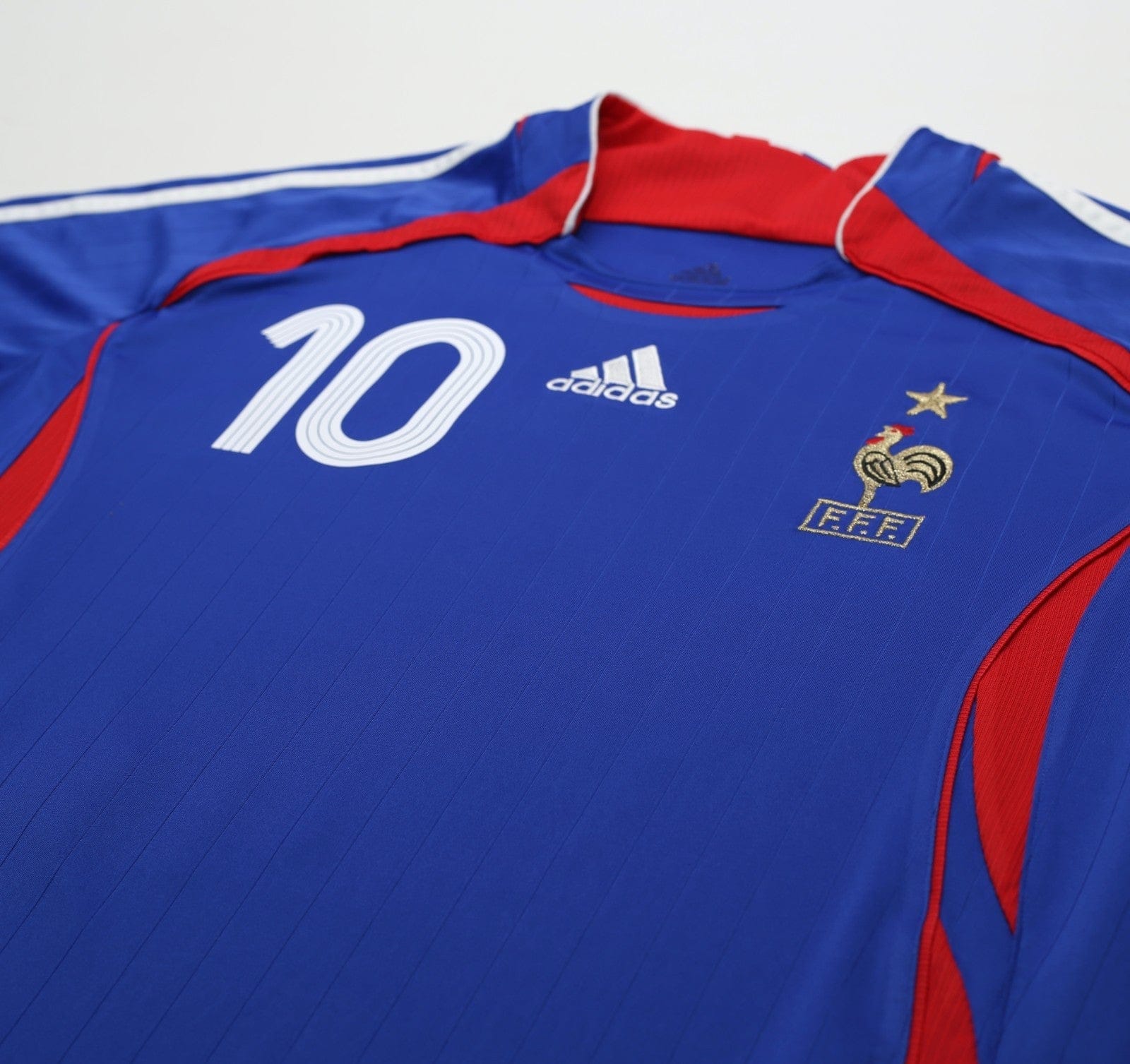 2006/08 ZIDANE #10 France Vintage adidas Home Football Shirt (L) World Cup 2006