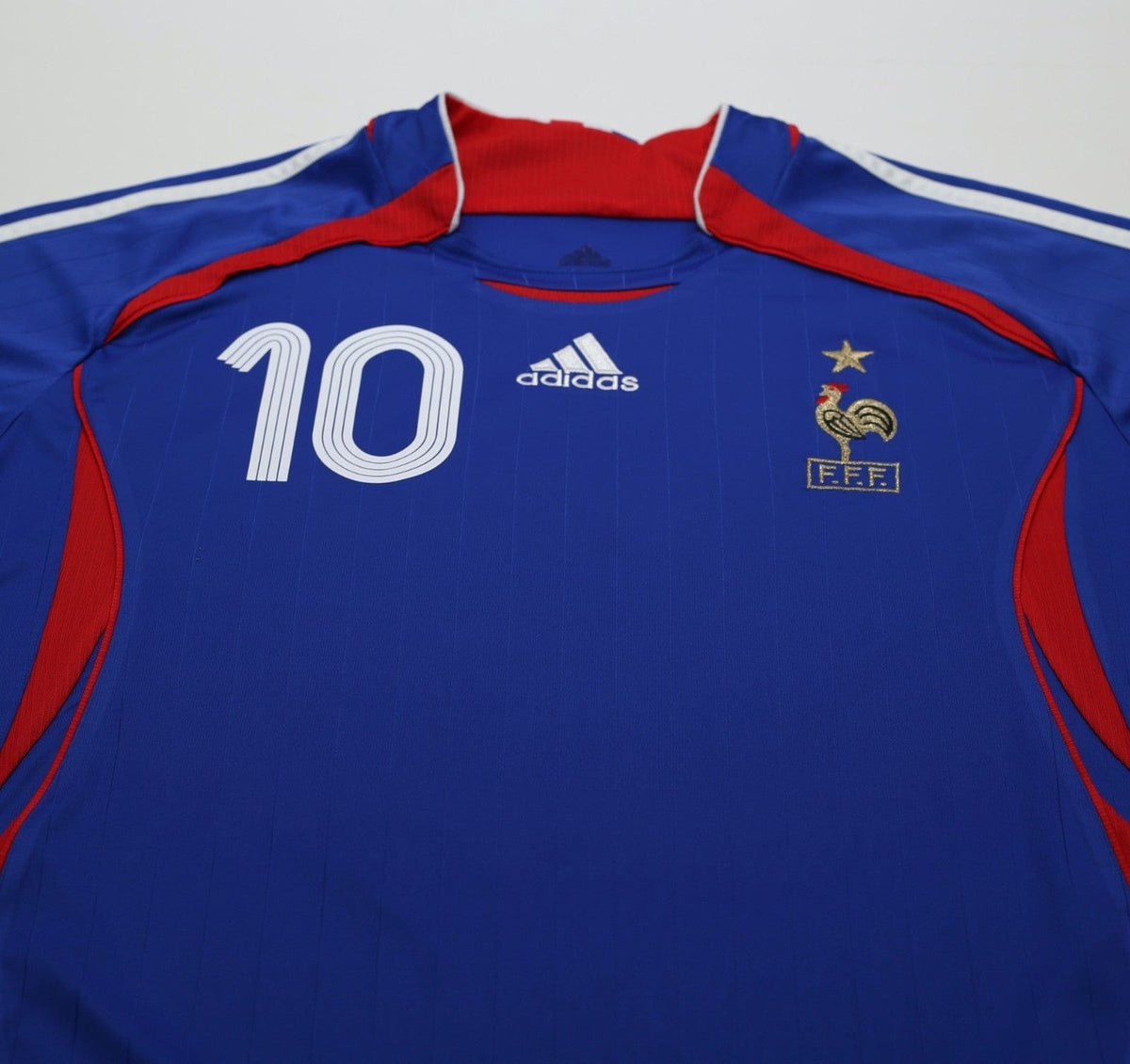 2006/08 ZIDANE #10 France Vintage adidas Home Football Shirt (L) World Cup 2006