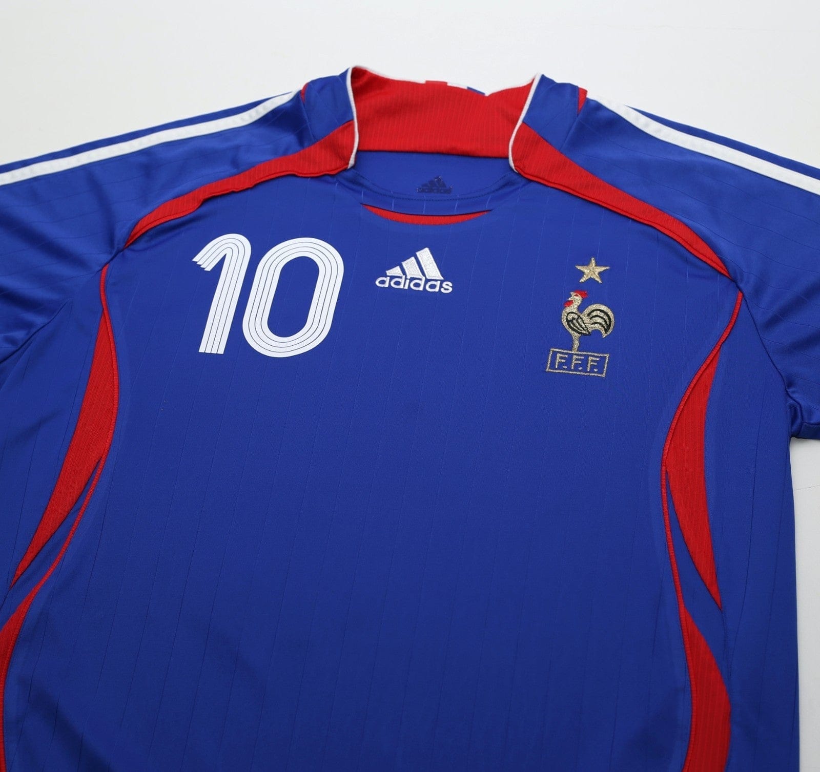 2006/08 ZIDANE #10 France Vintage adidas Home Football Shirt (L) World Cup 2006
