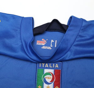2006 DEL PIERO #7 Italy Vintage PUMA Home Football Shirt (M) WC 2006