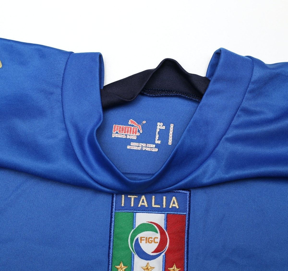 2006 DEL PIERO #7 Italy Vintage PUMA Home Football Shirt (M) WC 2006