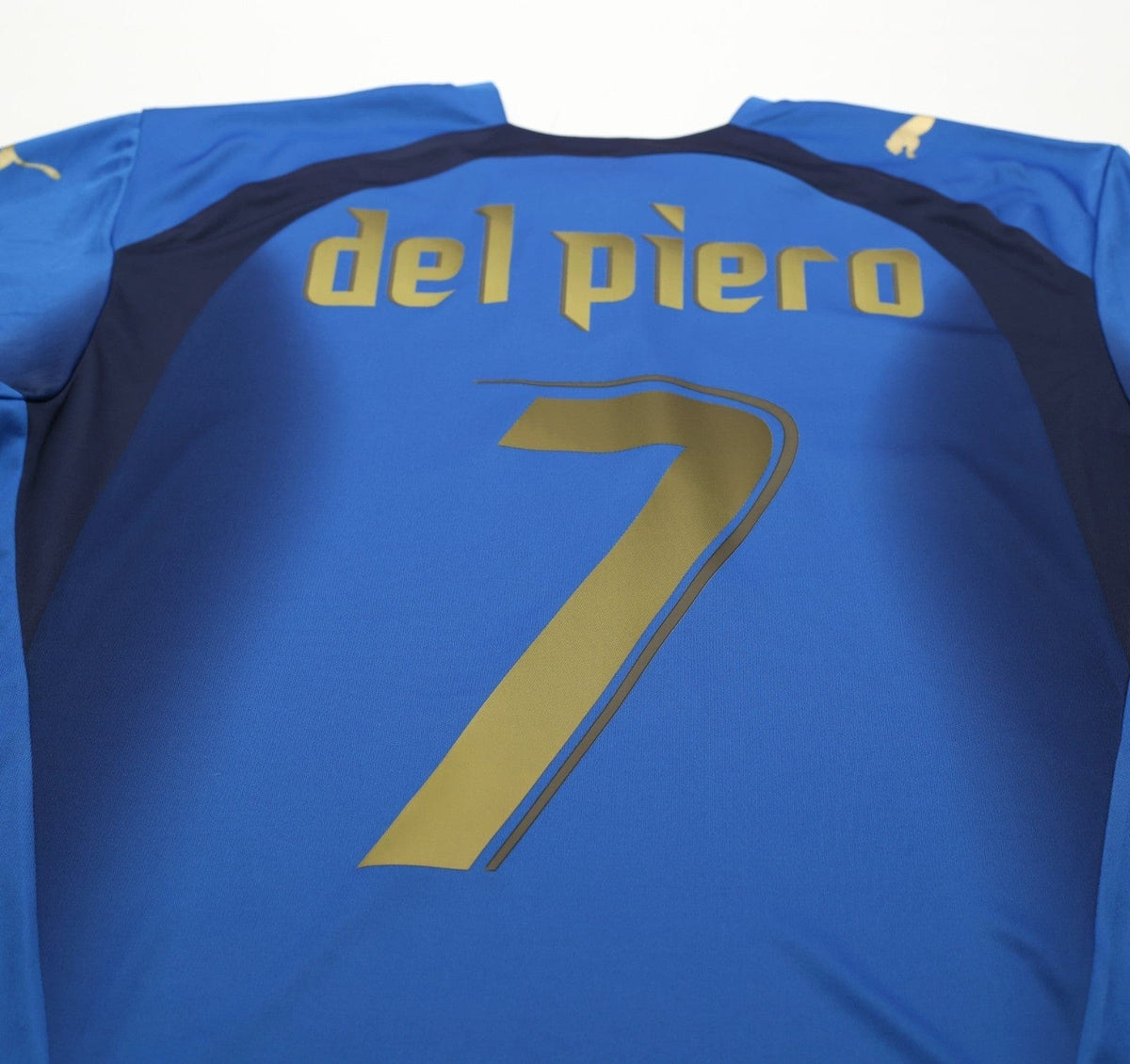 2006 DEL PIERO #7 Italy Vintage PUMA Home Football Shirt (M) WC 2006