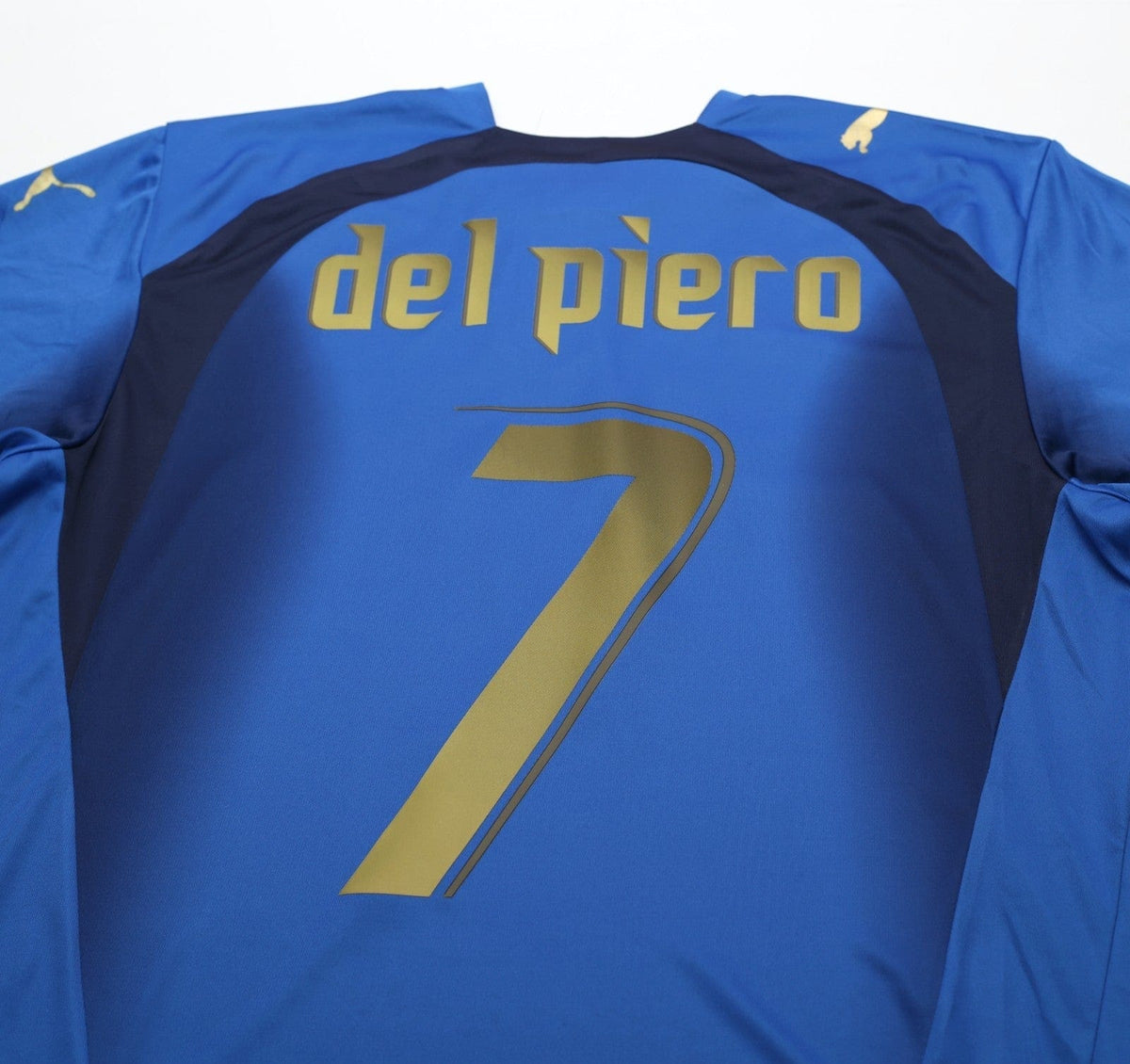 2006 DEL PIERO #7 Italy Vintage PUMA Home Football Shirt (M) WC 2006