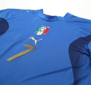 2006 DEL PIERO #7 Italy Vintage PUMA Home Football Shirt (M) WC 2006